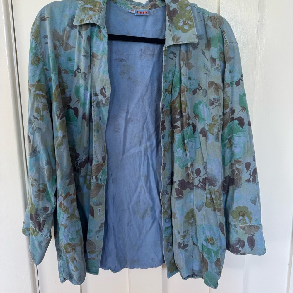Floral button down